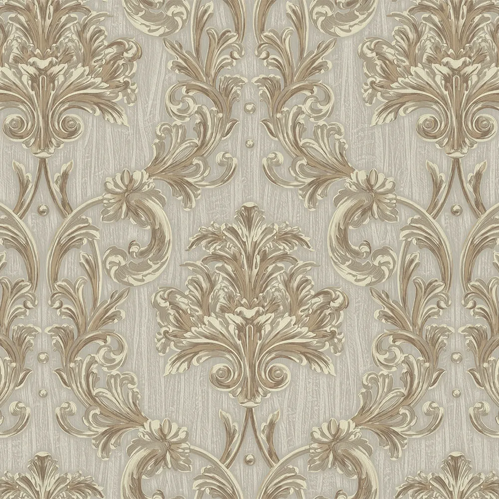 Beige Embossed Wallpaper – Timeless Elegance (6808-3)